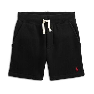 Polo Ralph Lauren Boys' Fleece Drawstring Shorts in black. Size 7.